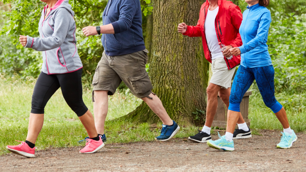 Komplex Care staff walking together during the Walk for Autism Challenge