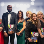 Komplex Community and Komplex Care staff celebrating recognition at the Great British Care Awards 2025