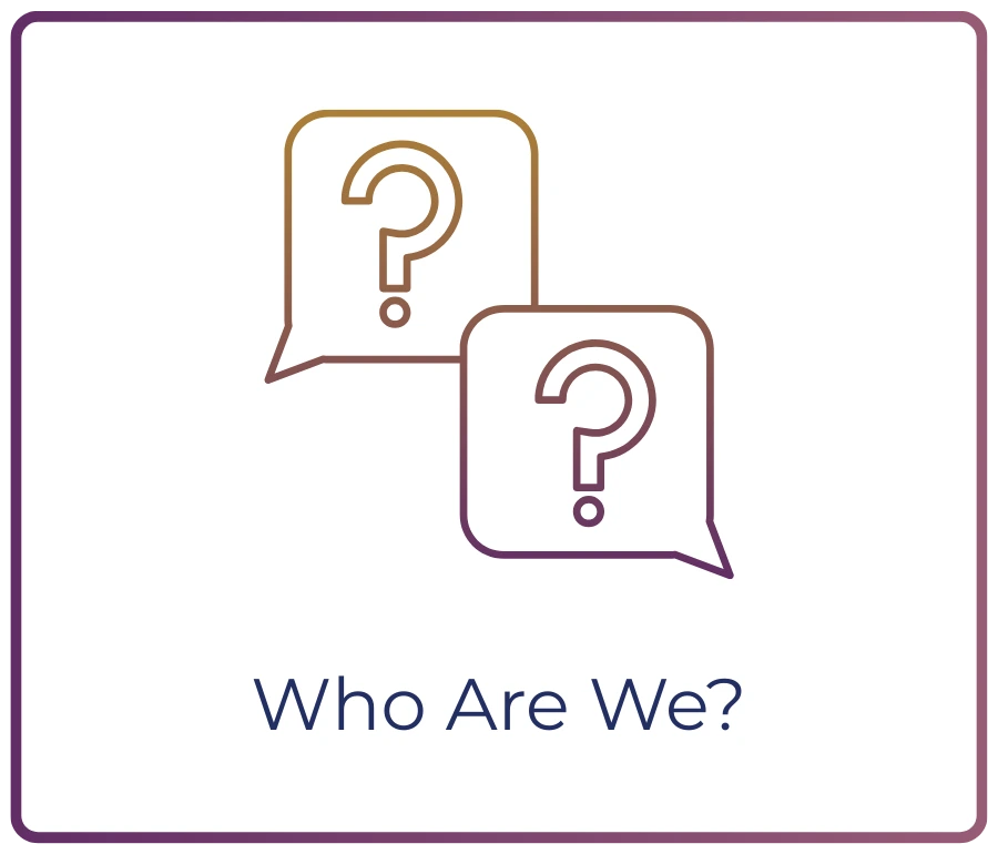 Who We Are icon representing our healthcare team, values, and mission.
